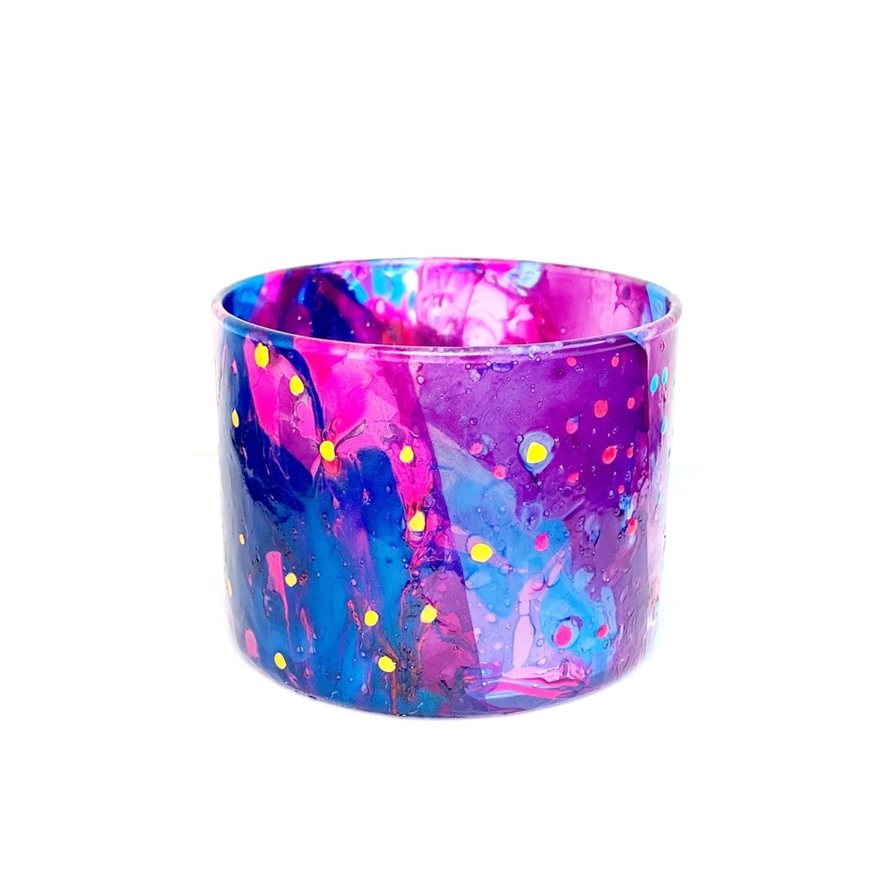 Marbled Colorful Votive Candle Holder Handmade